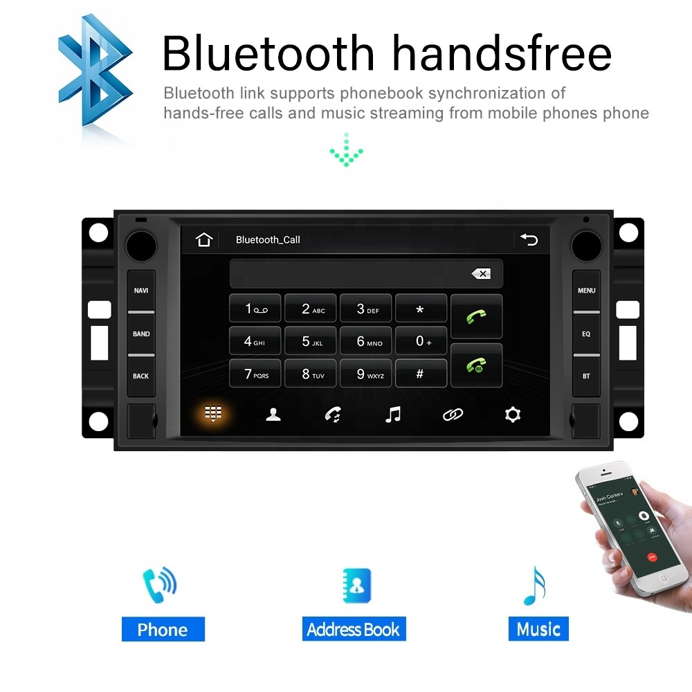 (EU/US Stock) Podofo 2+64GB Carplay Android Auto Car Radio 2 Din 7'' BT WiFi GPS FM For Chevrolet/Chrysler/Jeep/Dodge/300C