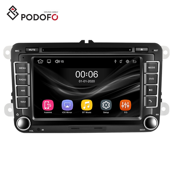 (AU Stock) Podofo Car DVD Player Autoradio 2 DIN Carplay Android Auto GPS Navi BT For VW/GOLF 5/PASSAT/TOURAN/TIGUAN/POLO