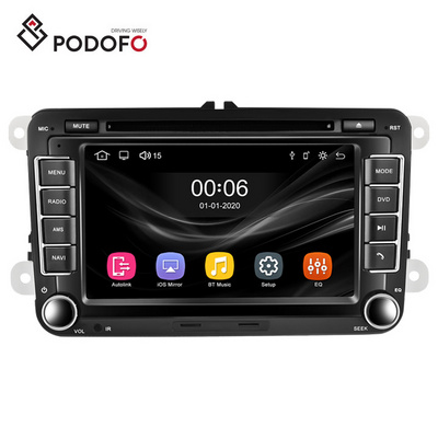 (AU Stock) Podofo Car DVD Player Autoradio 2 DIN Carplay Android Auto GPS Navi BT For VW/GOLF 5/PASSAT/TOURAN/TIGUAN/POLO