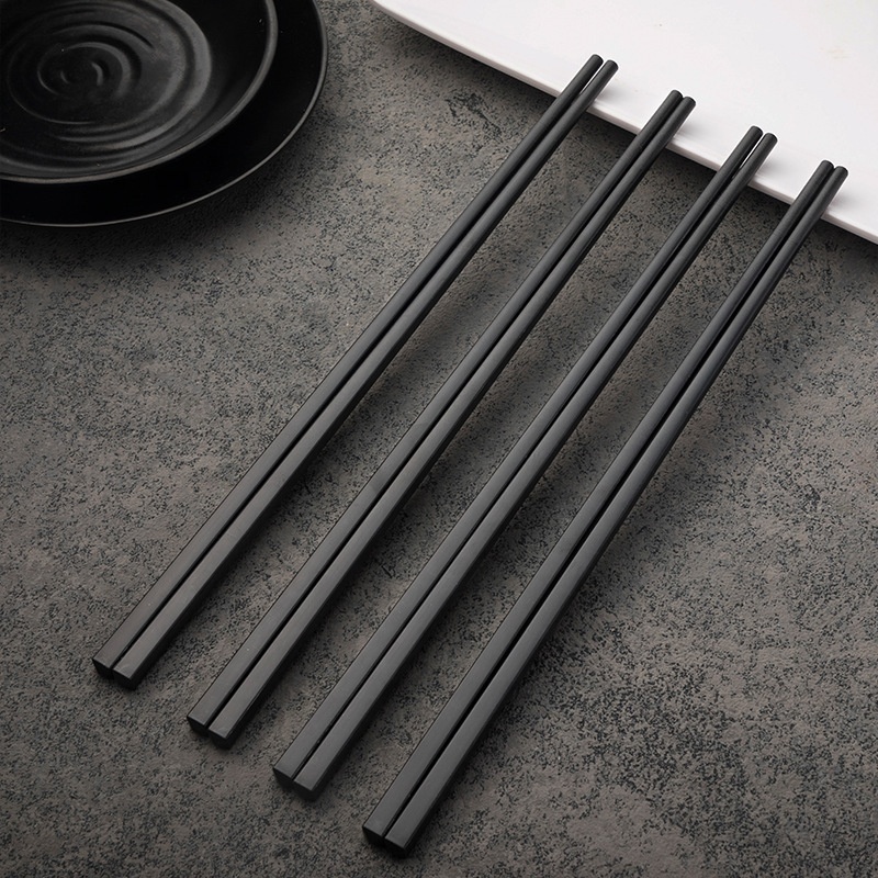 Factory Price Reusable Durable Kitchen Tableware Sushi Chopsticks Non-Slip Chinese Chopstick Plastic Alloy Chopstick