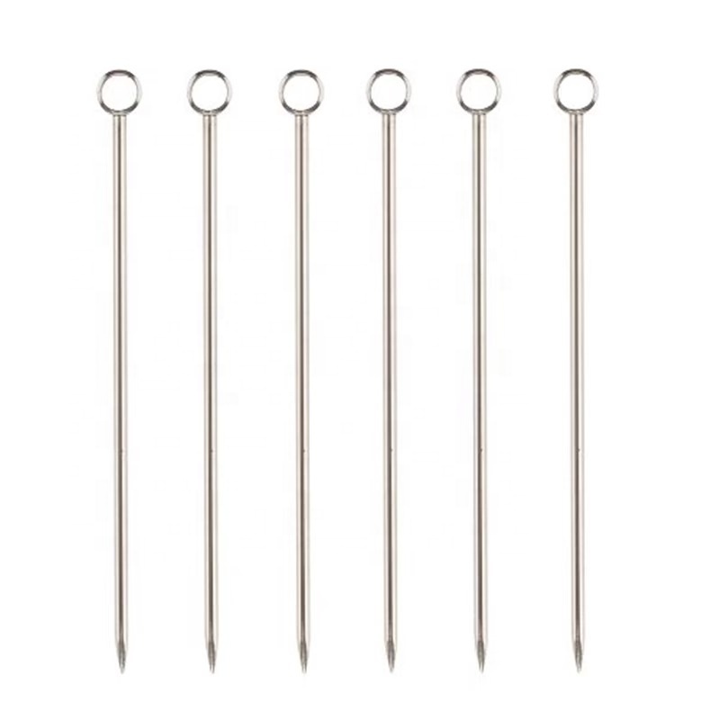 party cocktail stick fruit needle stainless steel metal martini cocktail pick