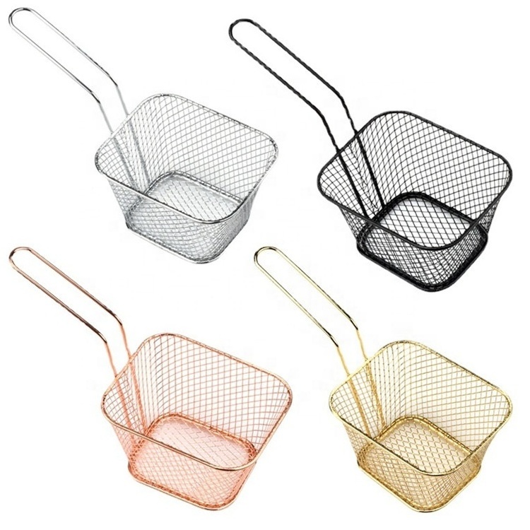 ttainless Steel Frying Strainer 304  wire mesh kitchen cooking deep frying basket/chicken frying basket/fried basket