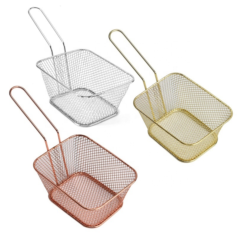 ttainless Steel Frying Strainer 304  wire mesh kitchen cooking deep frying basket/chicken frying basket/fried basket