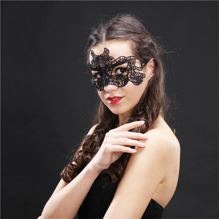 Poeticexist Mysterious Half Face Venetian Eye mask Sexy Lace Halloween Ball Costumes Mardi Gras Party Masquerade Mask For Women