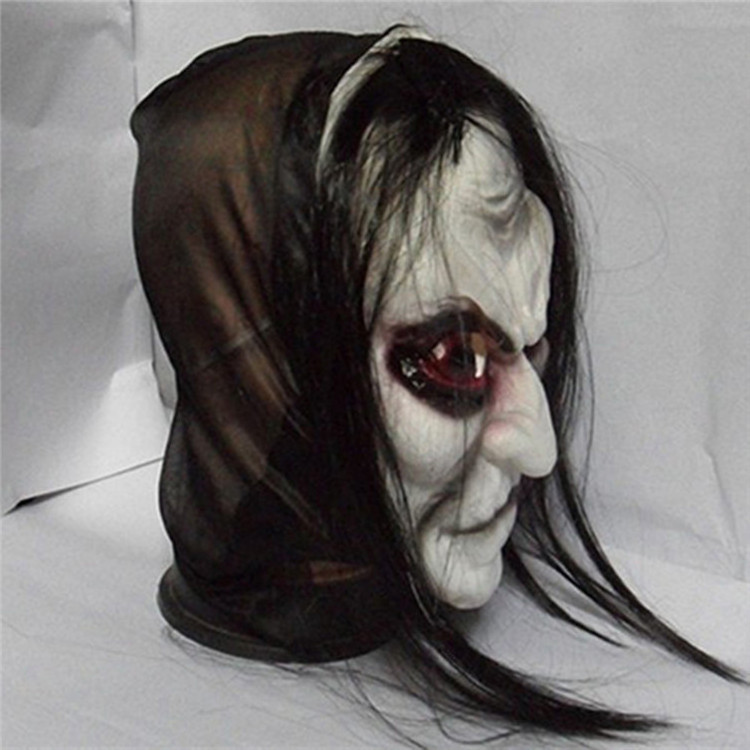 PoeticExist Men and Women Full Face Soft Plastic Halloween Costume Witch Mask