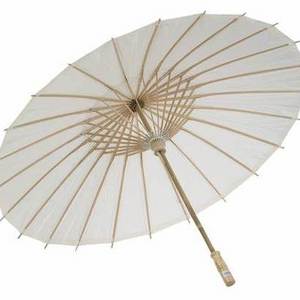 PoeticExist Chinese Straight Custom Big Protecting Guangdong Bali Beach Outdoor Wedding Souvenir Sun Shade White Paper Parasols