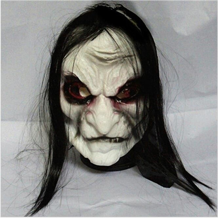 PoeticExist Men and Women Full Face Soft Plastic Halloween Costume Witch Mask