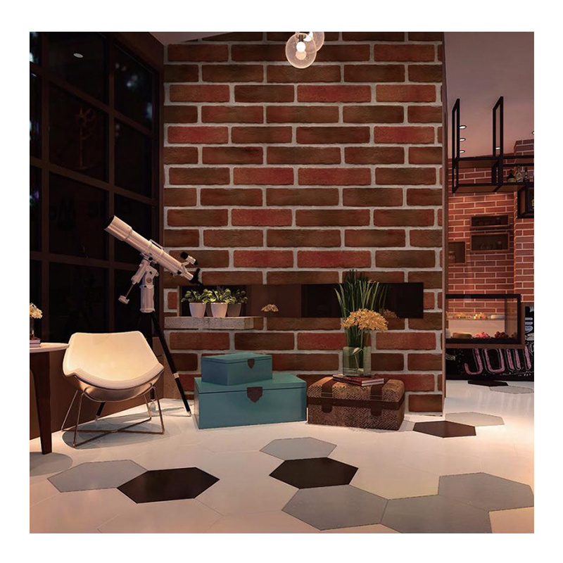 Wholesale Wallpaper 3d Red Brick Wallpaper Living Room Bedroom Home Decoration Grey Brick Non woven Wallpaper Roll