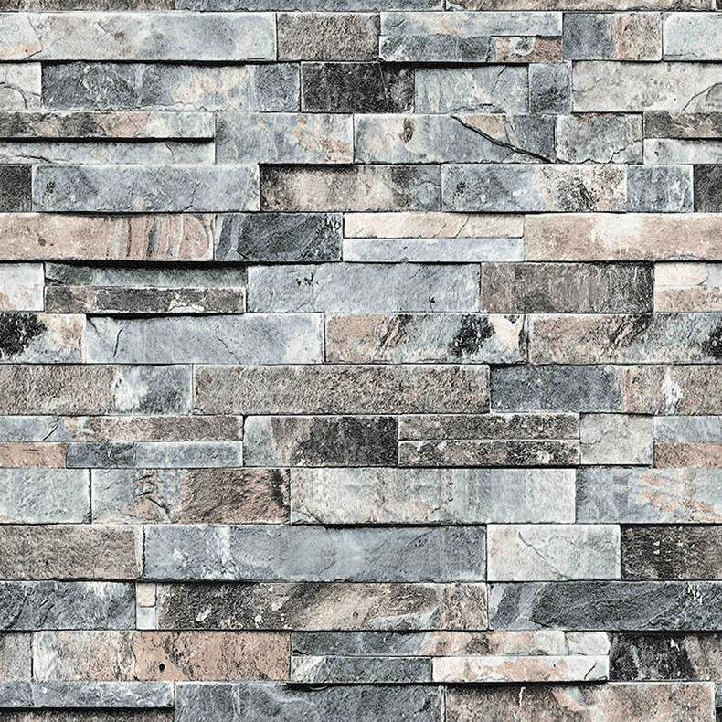 Custom 3d Black Marble Brick Texture Studio Home Decoration Living Room Pvc Wallpaper