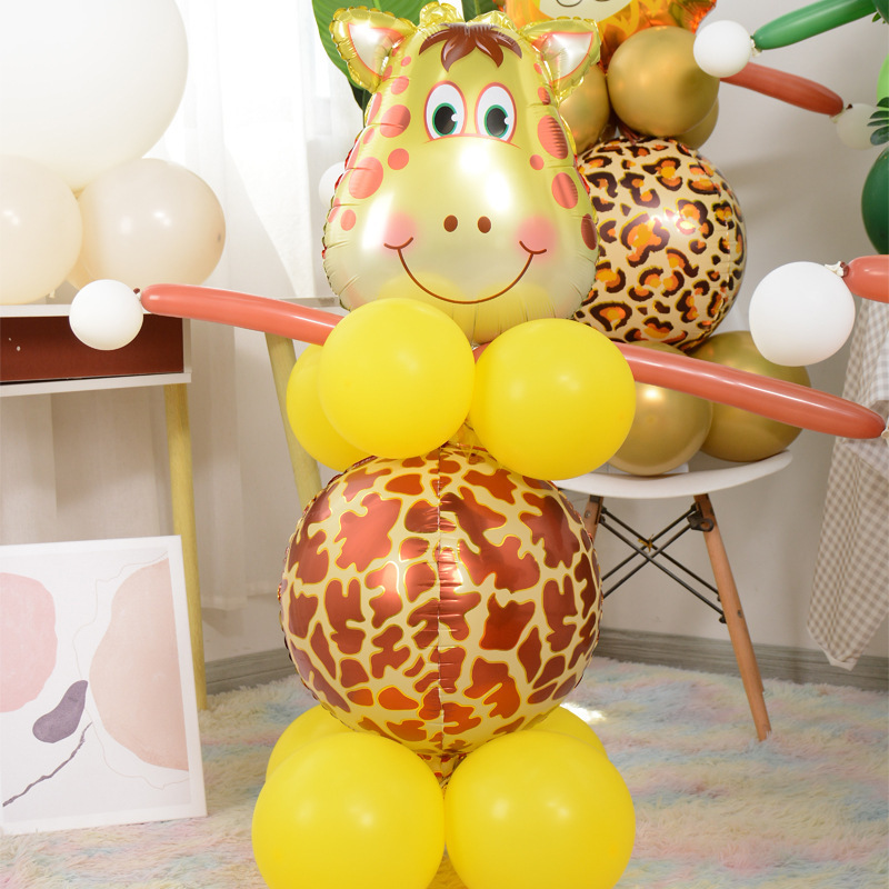 National Day Balloon Cartoon Diy Cute Animal Aluminum Film Balloon Classroom Kindergarten Decoration Shopping Mall Playground