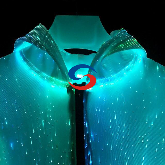 Luminous LED Jacket for Women - Performance Wear Festival Rave Clothing LED Fiber Optic Jacket - LED Input from Chinese Clothing