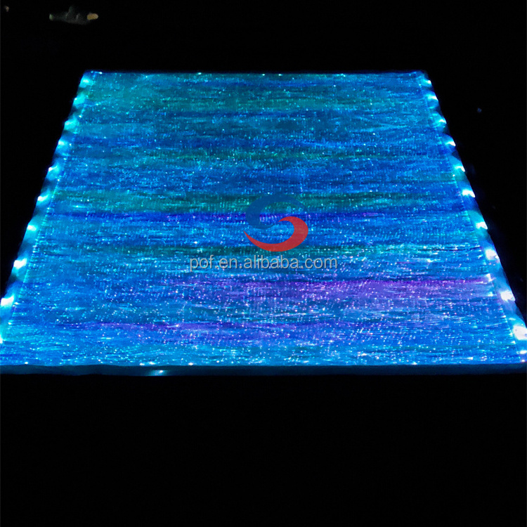 RGB LED Light Up Fiber Optic Fabric Glowing Textile DIY Used For Luminous Stage Costumes