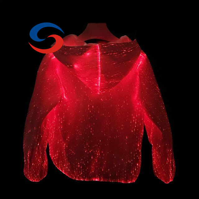 Luminous LED Jacket for Women - Performance Wear Festival Rave Clothing LED Fiber Optic Jacket - LED Input from Chinese Clothing