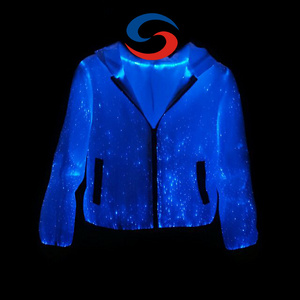 Luminous LED Jacket for Women - Performance Wear Festival Rave Clothing LED Fiber Optic Jacket - LED Input from Chinese Clothing