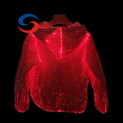 Flashing Rave Glow in the Dark LED Jacket Glowing Party Wear Luminous LED Light Jacket Festival Light up Fiber Optic Jacket