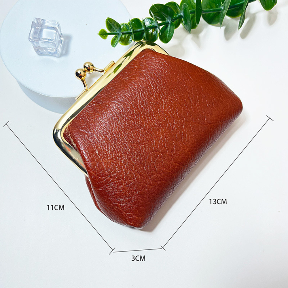 Leather Coin Purse Waterproof Bulk Wholesale Western Custom Shapes Mini Handbag Coin Purse With Metal Clasp