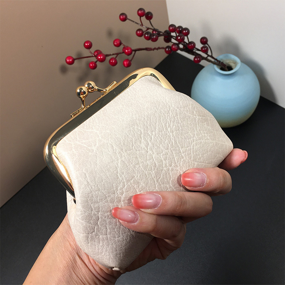 Leather Coin Purse Waterproof Bulk Wholesale Western Custom Shapes Mini Handbag Coin Purse With Metal Clasp