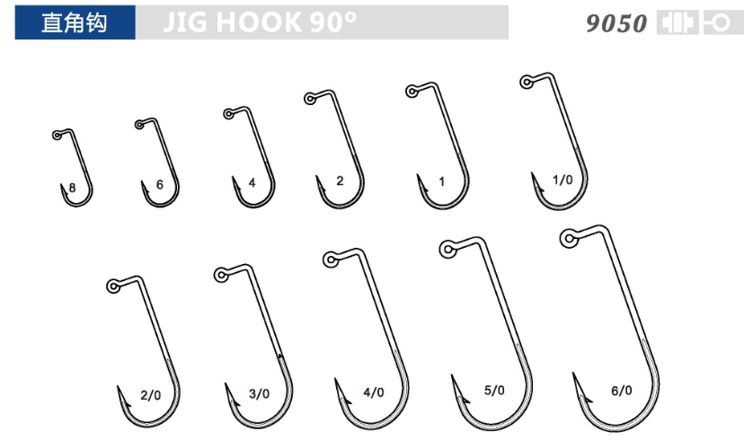 Jig fish hook 2022 hot sale High carbon steel cheap 90 degree  jig fishing hook