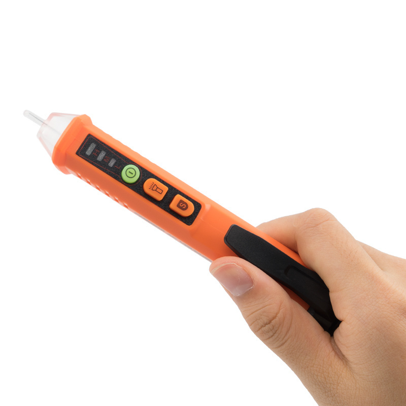 PEAKMETER PM8909 12-1000V/48-1000V Non Contact AC Voltage Tester Pen with Led Flashlight Live Neutral Wire Three Phase Test