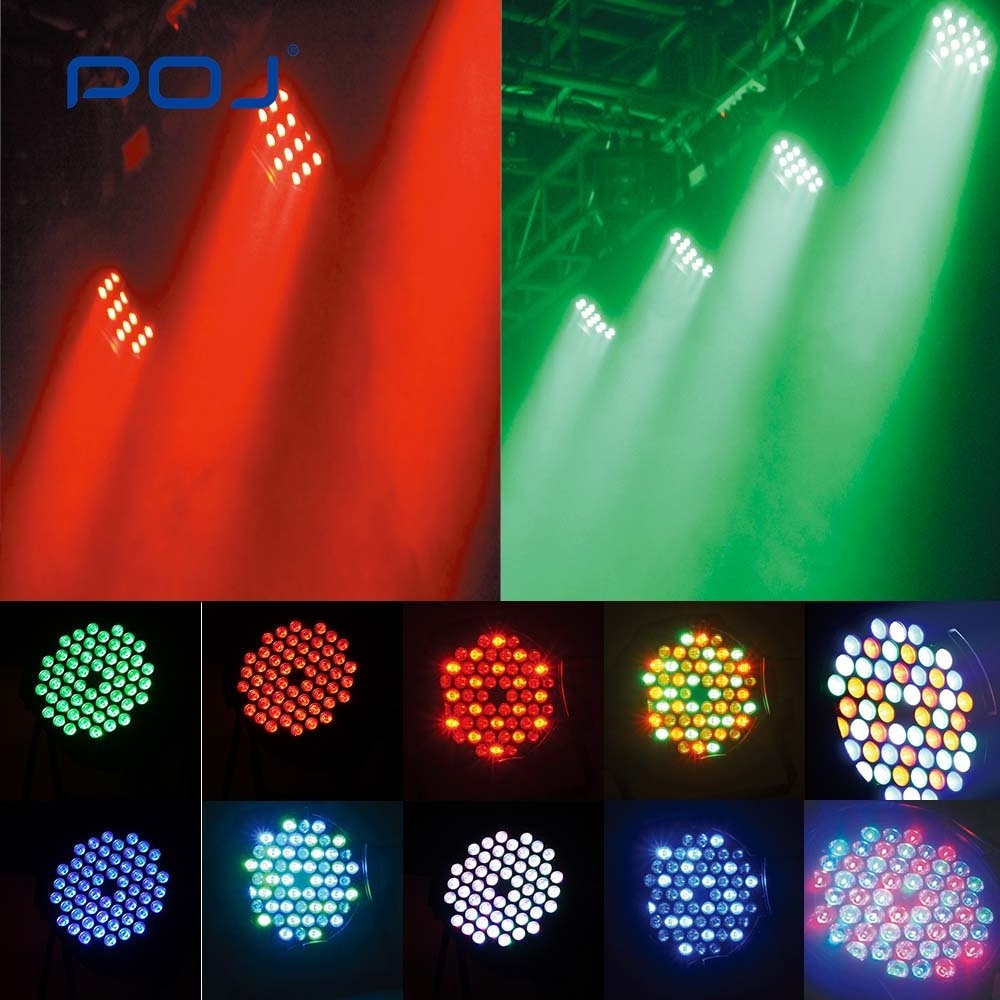 POJ OJ-P543L Dj Stage Light Whase 54X3W Led Par Light Rgbw Customized 7 12 18 24 36 IP65 Waterproof DMX512 Light LPC007H