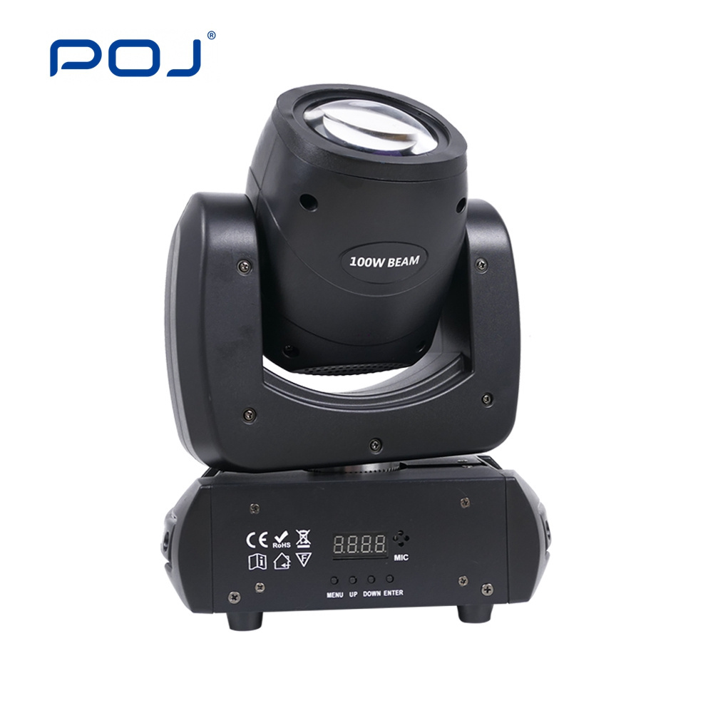 POJ OJ-100L Hot sales 100W 2 degrees small steel gun LED light mini beam moving head light for dj nightclub party disco concert