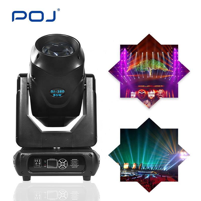 POJ OJ-380BSW Hot Product Stage Light 17R 380W 3 In 1 Moving Head Beam Light Luces Discoteca Sharpy Gobo Light For Disco