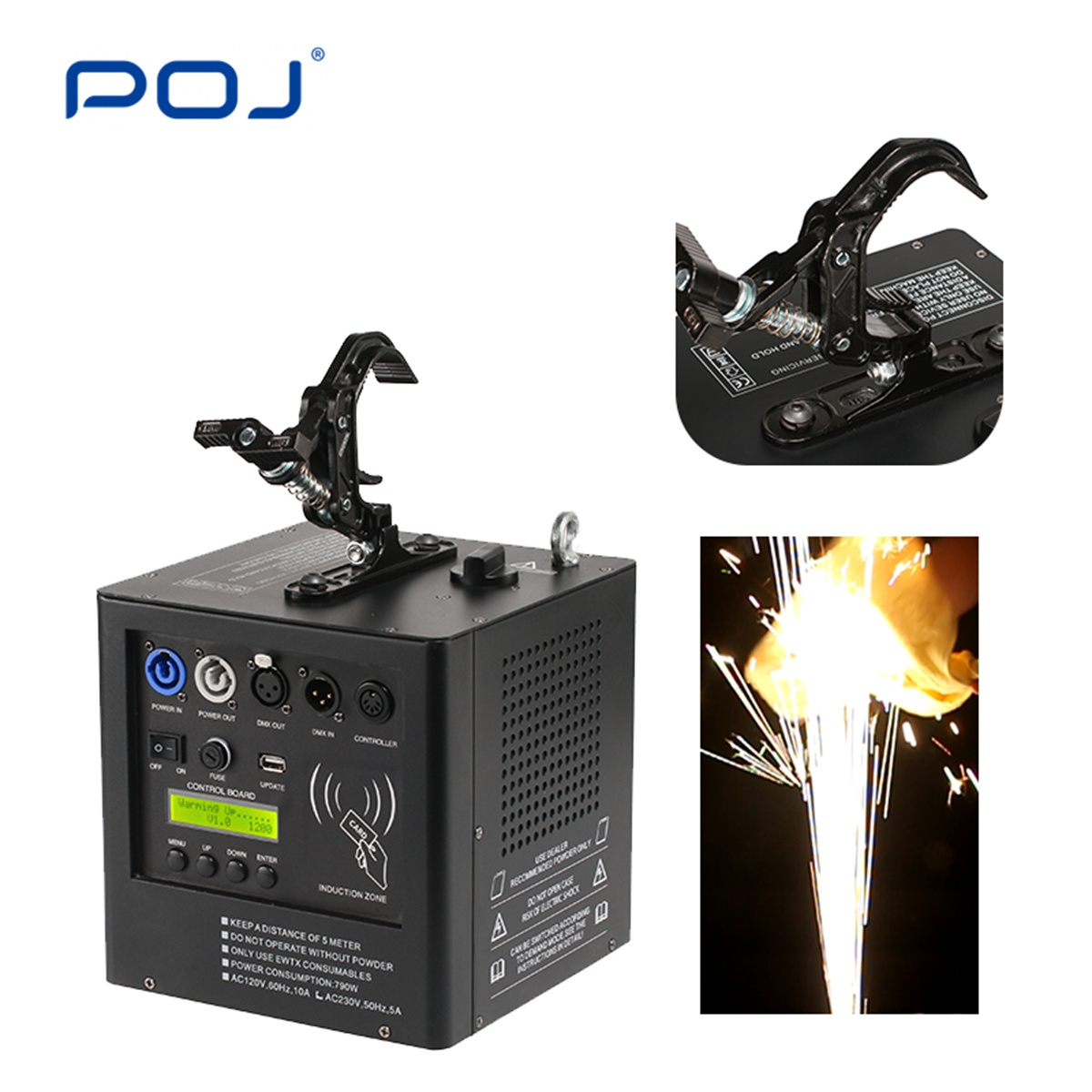 POJ OJ-SP700-UD New Design Stage Effects Cold Spark Machine Electric Fireworks Spark Machine Stage