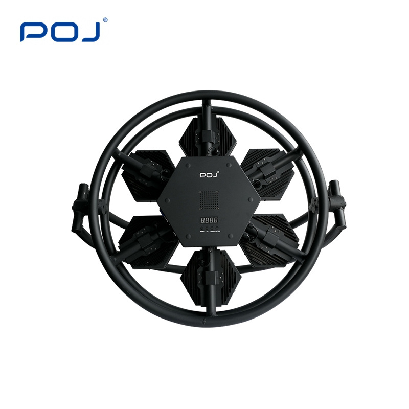 POJ OJ-0760X Stage Dj Disco Background Light Dmx Hexagon  Led Lamp Rgb Strobe Matrix Retro Led Stage Light