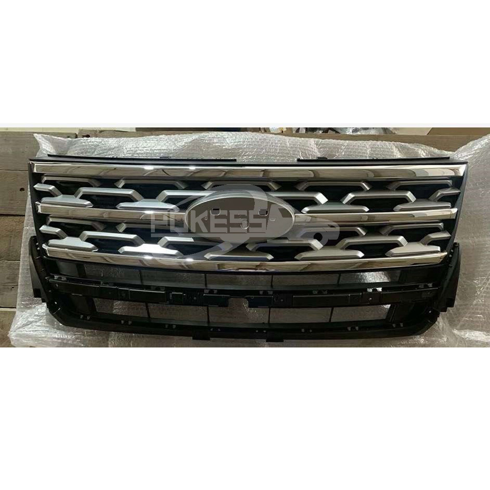 Car Body Kits Ford Explorer Raptor Grille JB5Z8200AK JB5Z8200AF Front Silver Grill Complete Bumper for Ford Explorer 18