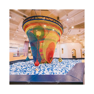 Pokiddo Indoor Playground Kids Fitness Attractions Soft Play Games Big Rainbow Rope Climbing Net