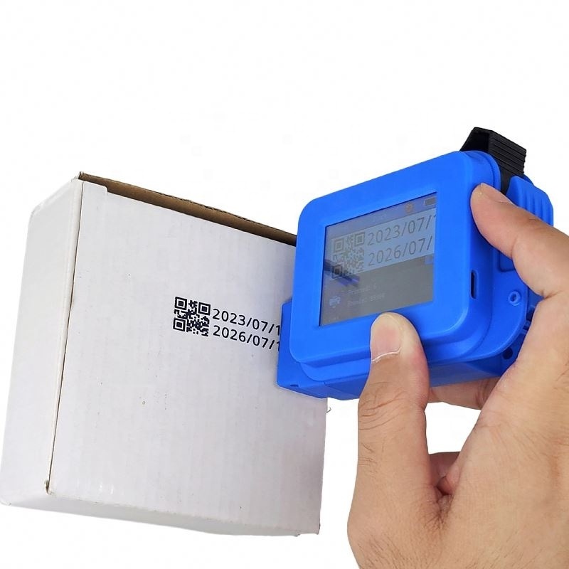 Mini Portable printer handheld inkjet batch coding expiry date printer 12.7mm 25 languages for plastic carton pipe printing