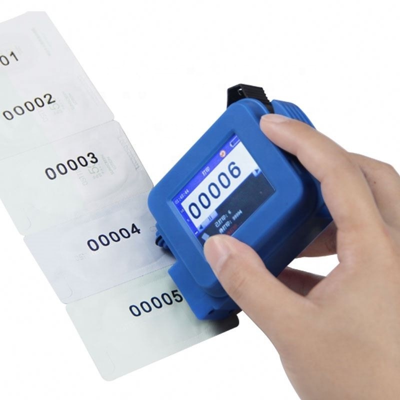 Mini Portable printer handheld inkjet batch coding expiry date printer 12.7mm 25 languages for plastic carton pipe printing