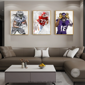 American Football Player Star Sport Wall Art Canvas Painting Rugby Minimalist Posters And Prints Living Room Playroom Decor