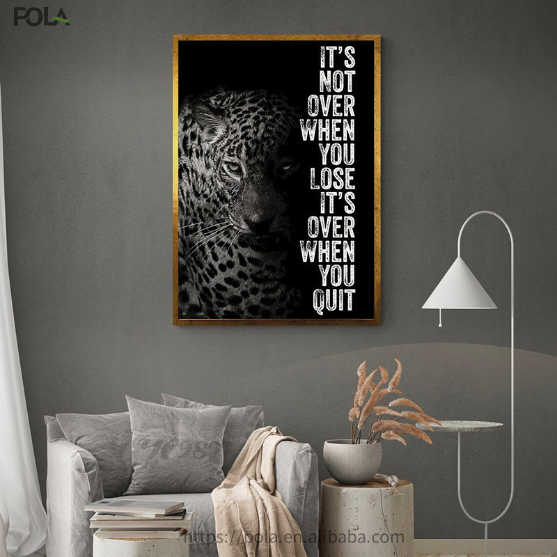 Lion Motivational Wall Art Canvas Painting Inspirational Positive Quotes Animal Posters and Prints for Office Home Decor Cuadros