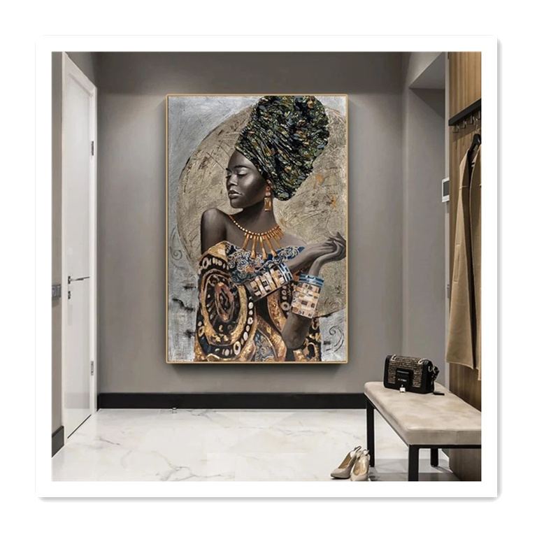 African Black Woman Graffiti Art Posters And Prints Abstract African Girl Canvas Paintings On Wall Art Pictures Wall Decor