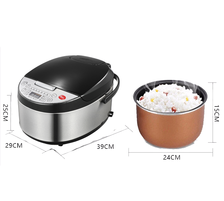 5L Hot selling Oval design steam function Quick cooking machine sq smart board electric rice cooker cuchen