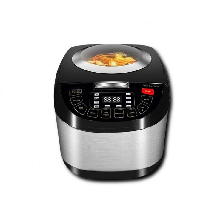 Hot Sale OEM Hotel 5L Stainless Steel 3D keep warm Cooking time and temperatureadjusted by yourself Slow Rice Cooker