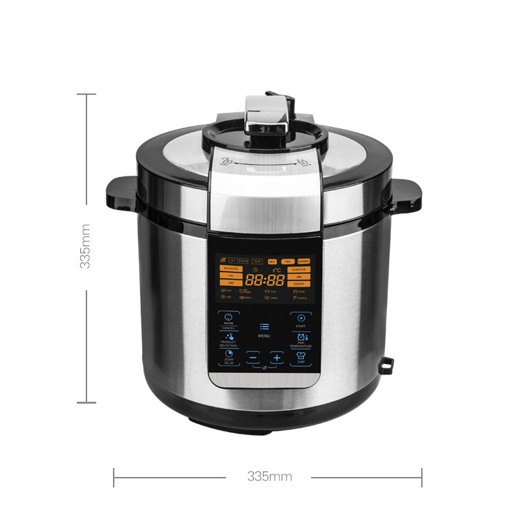 Best Sales 6Qt Stainless steel steamer Multi-purpose All-purpose High pressure valve electric pressure cooker