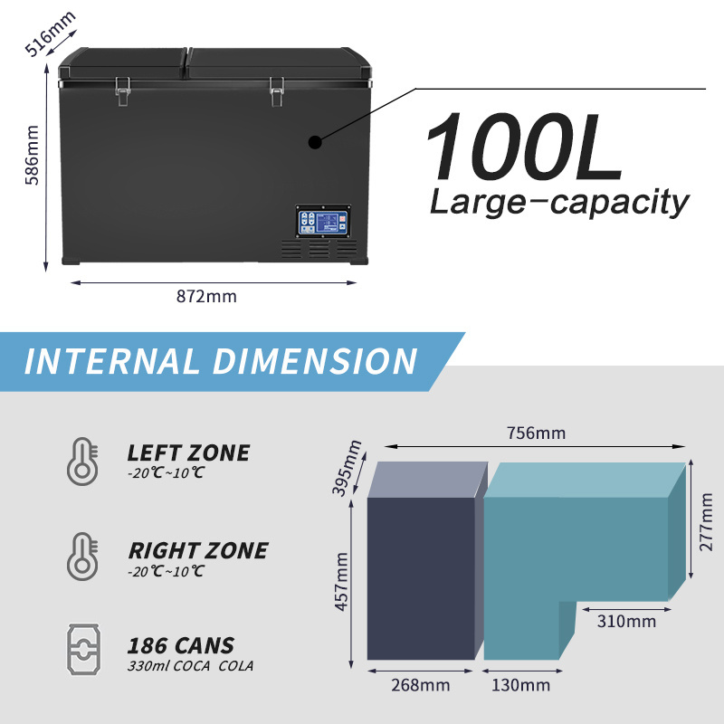 Car refrigerator car and home dual-purpose compressor refrigeration 12v/24v/ in-car refrigerator