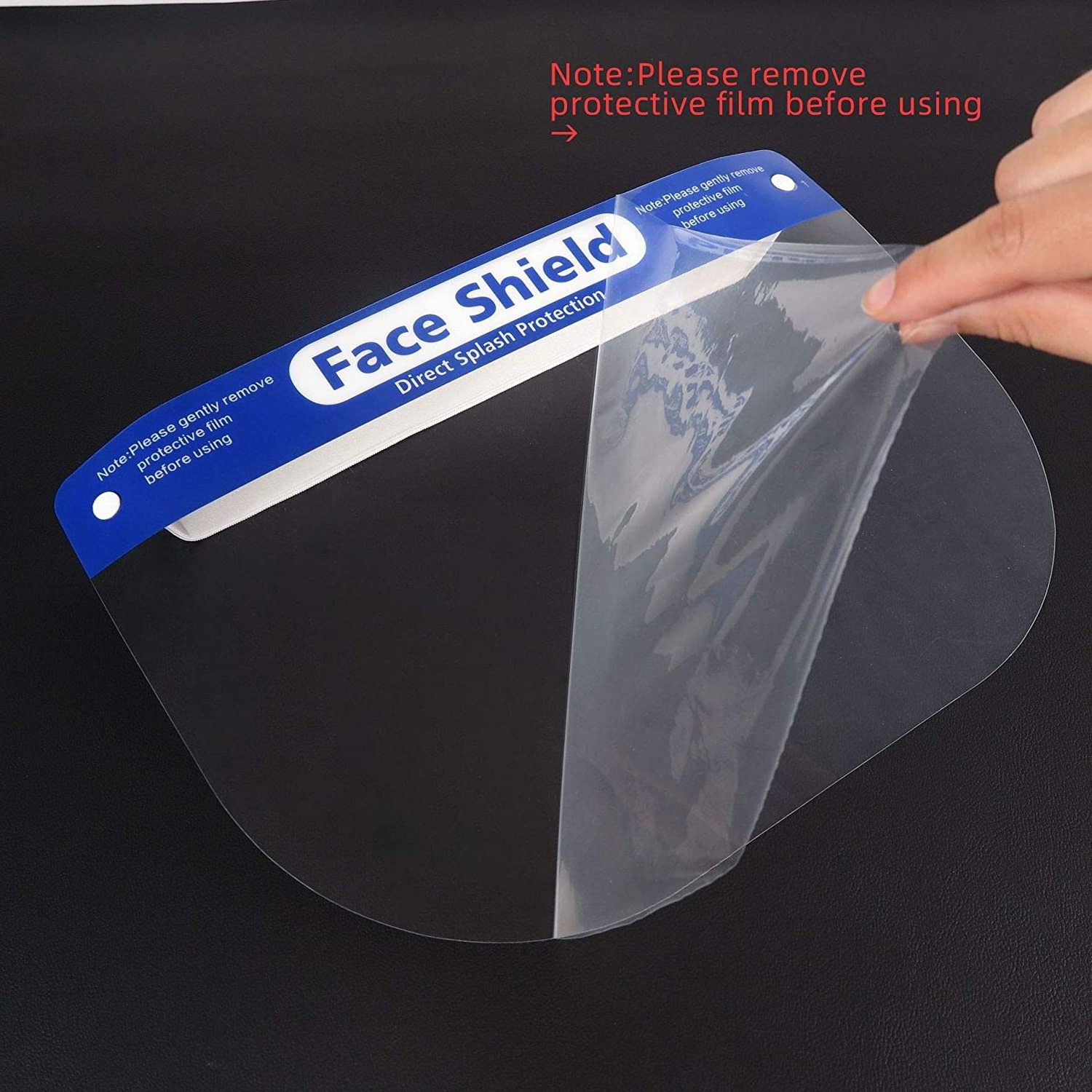 safety pet plastic protective transparent clear full foam faceshield face shield mask visor with sponge stick for philippines