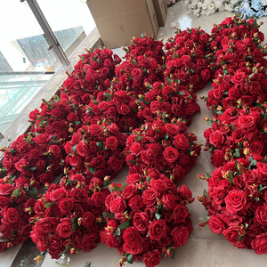 Top Quality Flower Ball Wedding Centerpieces Artificial Silk Red Rose Flower Ball