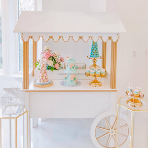 Wood Display White Candy Table Cart For Sale Candy Trolley Cart