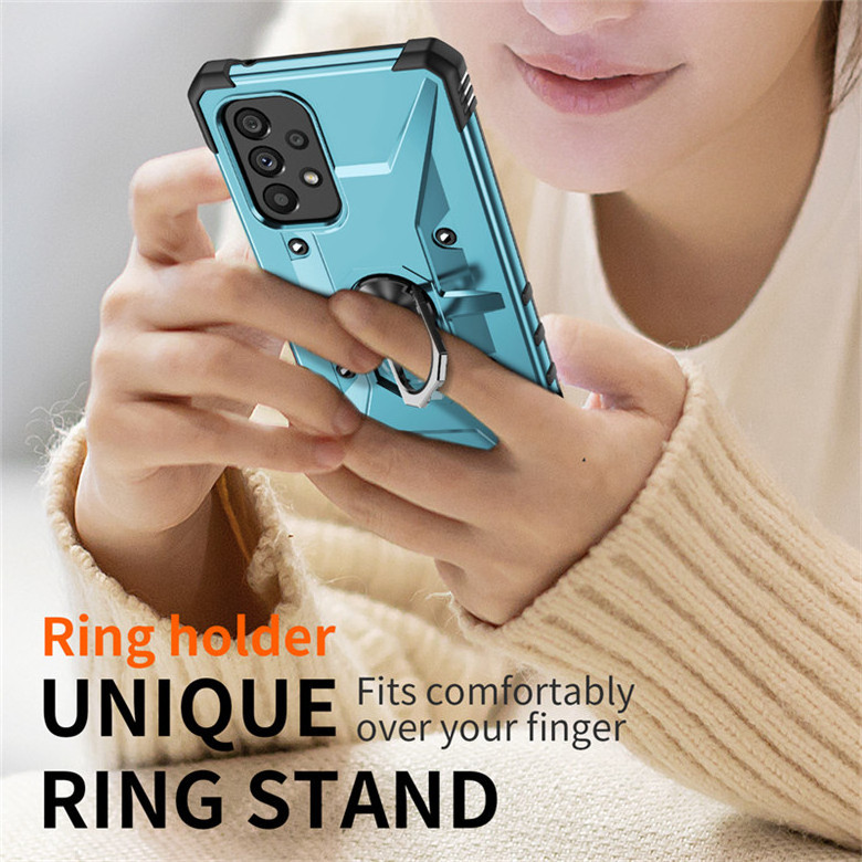 For Samsung Galaxy A12 A32 A33 A53 A73 5G Case Shockproof Armor Car Metal Ring Stand Phone Case For Samsung S22 S21 Back Cover