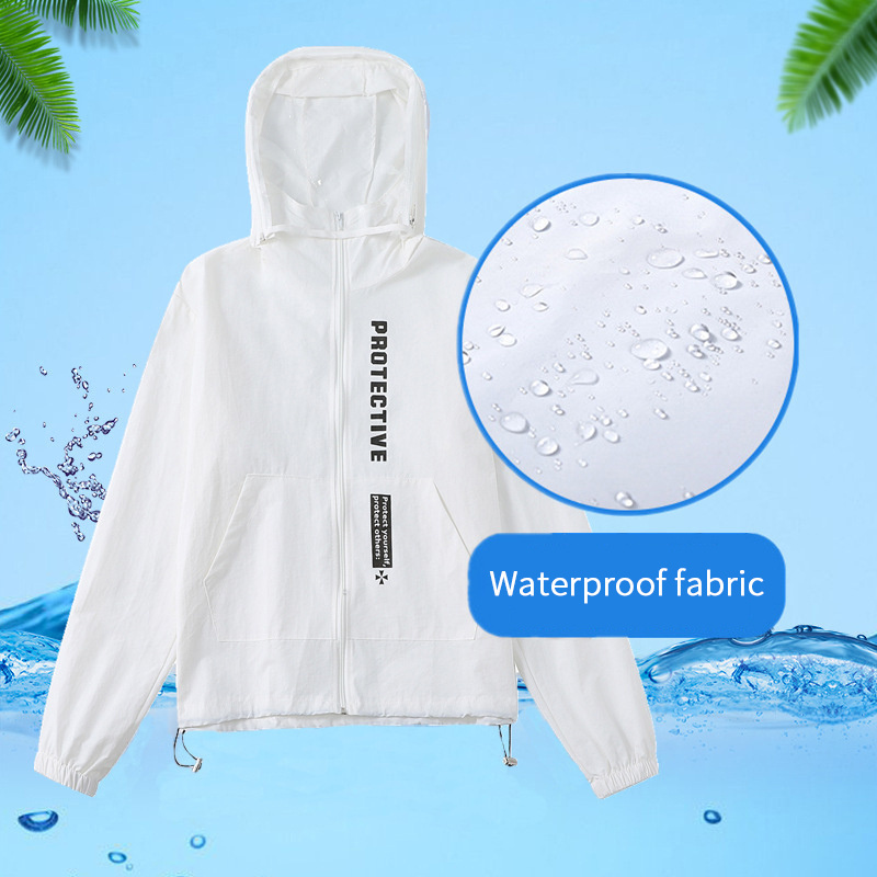 Best Transparent Face Masking Unisex Dustproof Hooded Zipper Closure Isolating Waterproof Jacket With Detachable Clear Baffle