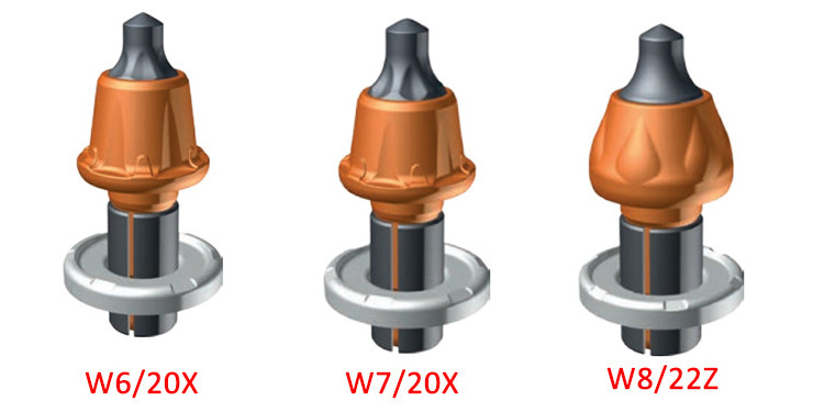 Asphalt milling teeth W6/20 for concrete cutting picks