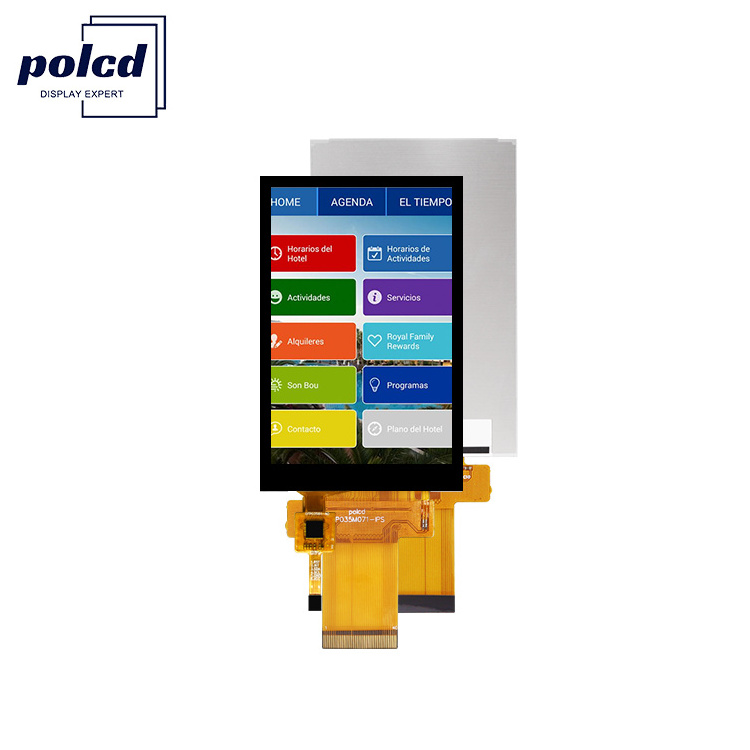 Polcd Manufacturer 3.5 inch MCU SPI interface TFT LCD Module 320*480 Resolution 40pin Capacitive Touch Screen