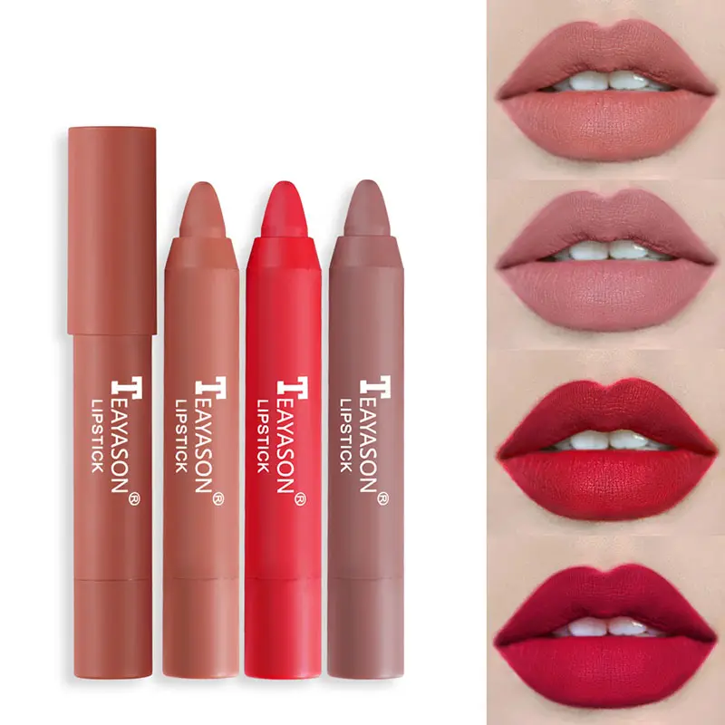 New Arrival 12 Colors Velvet Matte Lipsticks Pen Waterproof Sexy Red Lip Stick Makeup Lip Tint Pen