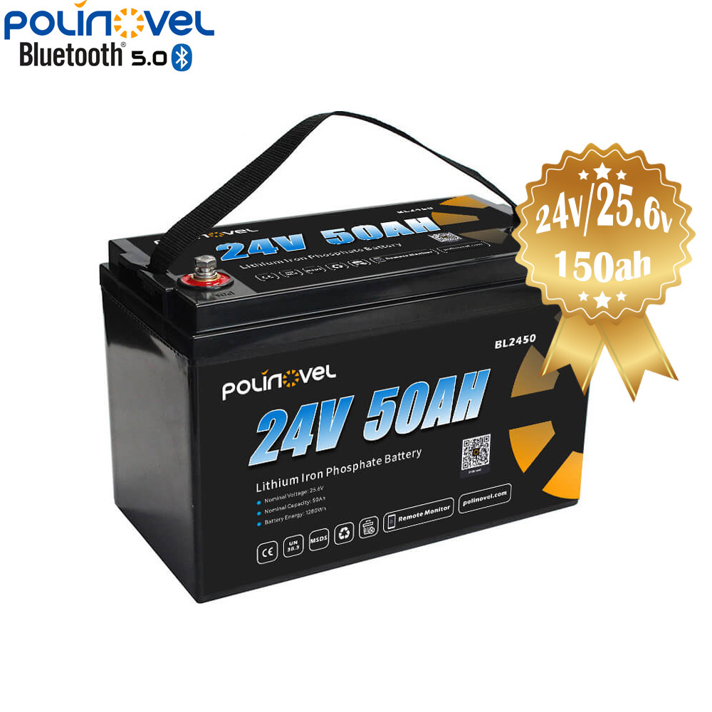 Polinovel Motorized Golf Carts Rechargeable 24V Li-Ion Golf Battery 50Ah Lifepo4 Bettry 1 Kwh