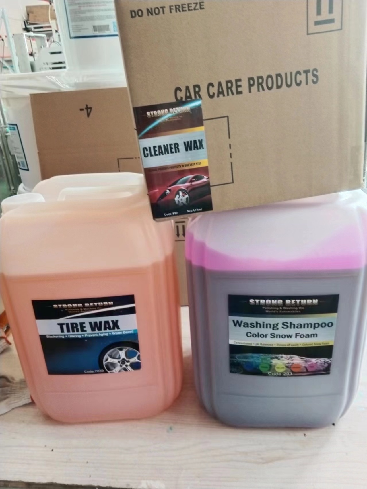 703B OEM Wholesale Cleaning Chemicals Water Based Tire Wax coating Shine spray