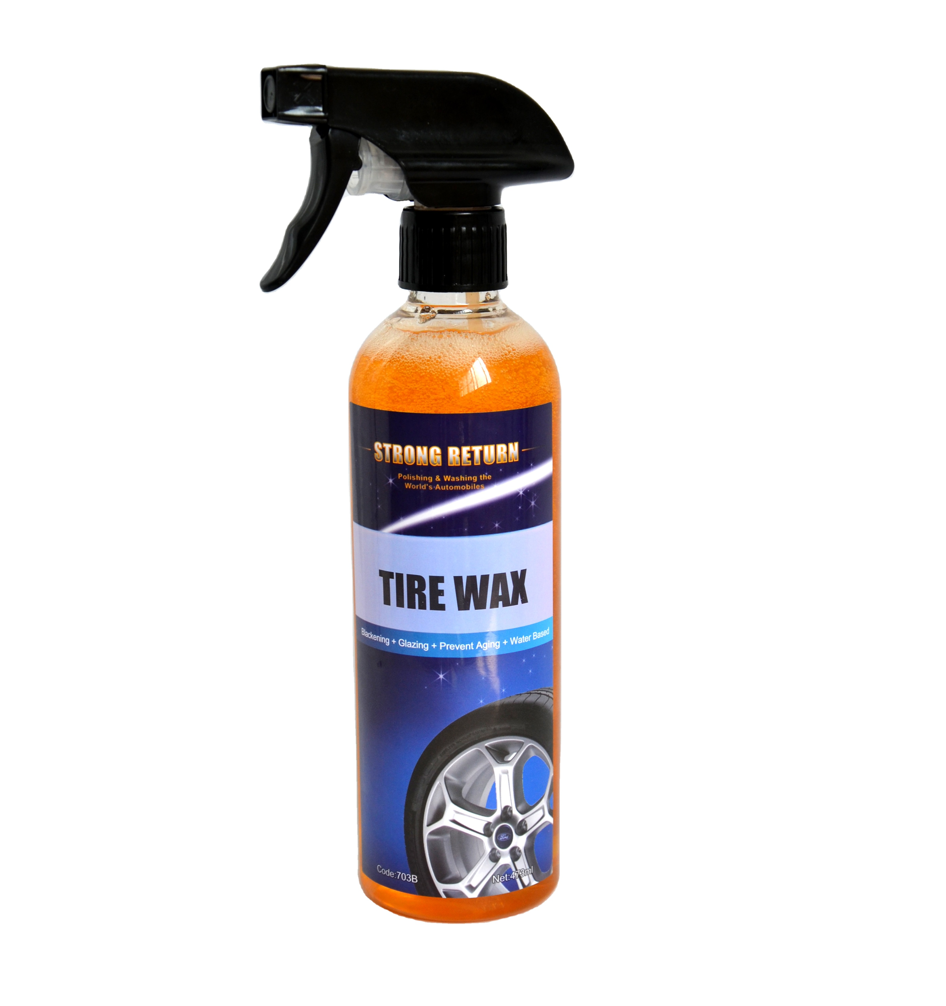 703B tyre dressing coating wax high shine tire wax OEM Good Price Free Sample Car Polish Lasting Glossy Tire Shine Gel